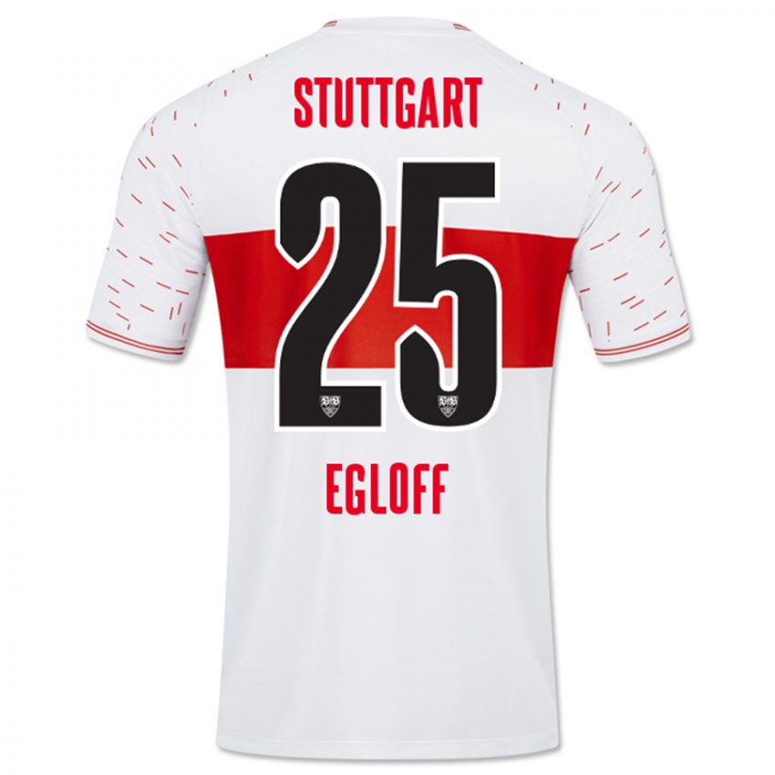 Dames Lilian Egloff #25 Wit Thuisshirt Thuistenue 2023/24 T-Shirt België