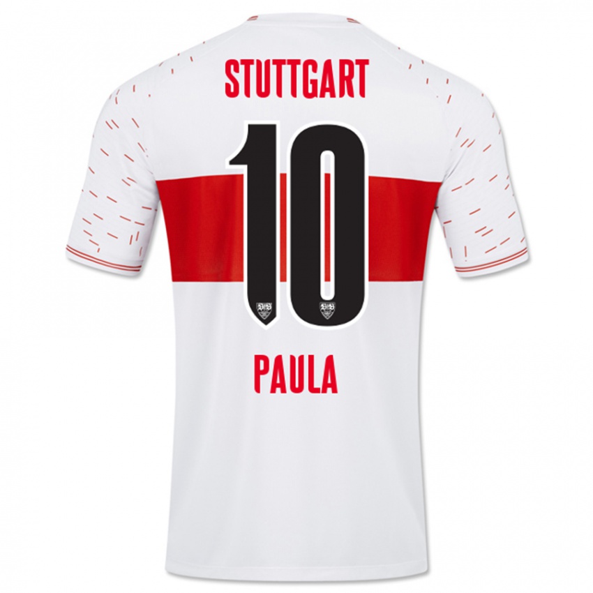 Dames Raul Paula #10 Wit Thuisshirt Thuistenue 2023/24 T-Shirt België