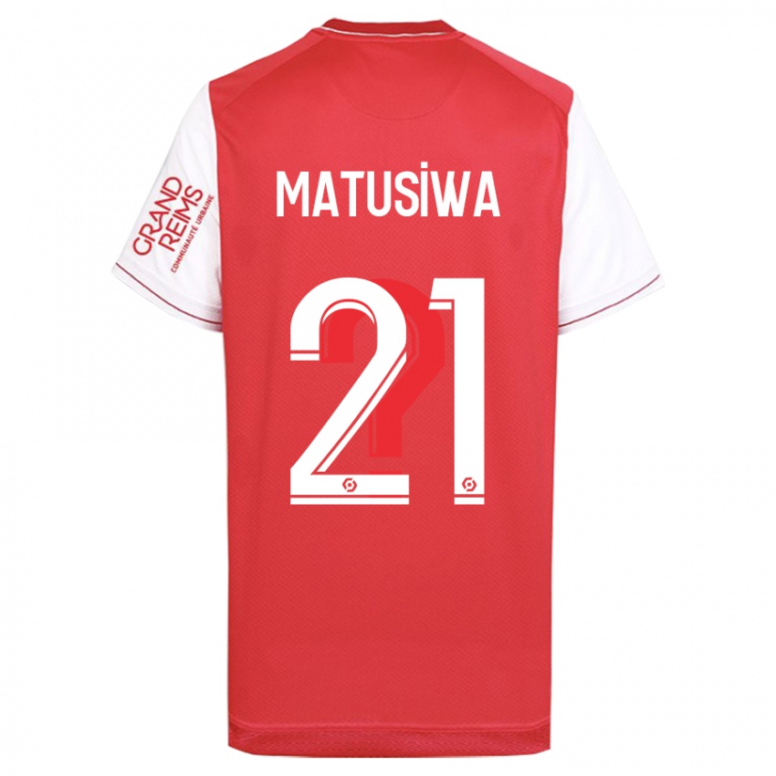 Dames Azor Matusiwa #21 Rood Thuisshirt Thuistenue 2023/24 T-Shirt België