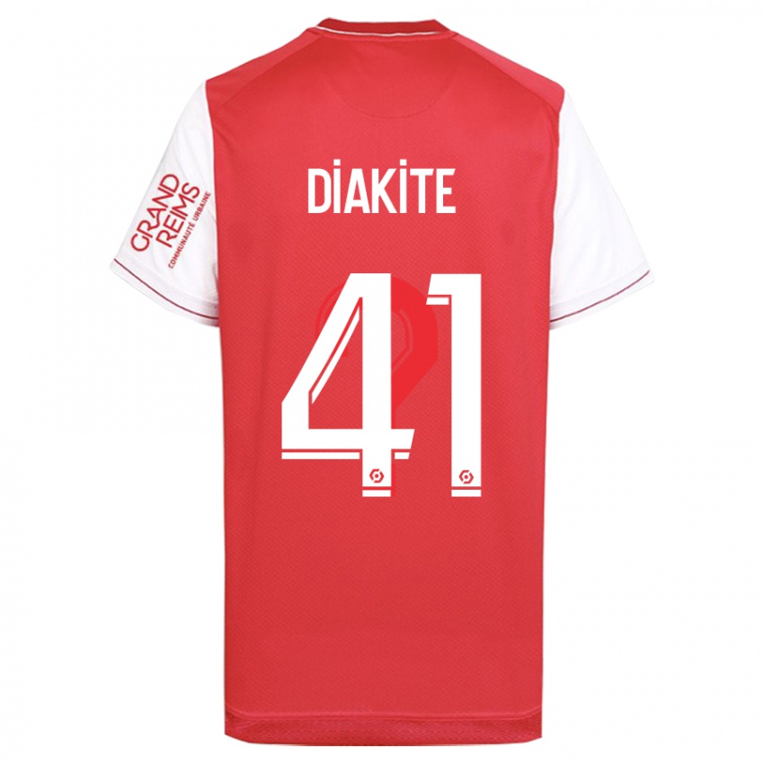 Dames Ibrahim Diakité #41 Rood Thuisshirt Thuistenue 2023/24 T-Shirt België