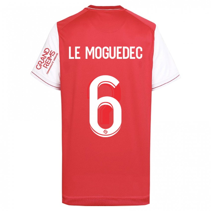 Dames Anaële Le Moguédec #6 Rood Thuisshirt Thuistenue 2023/24 T-Shirt België