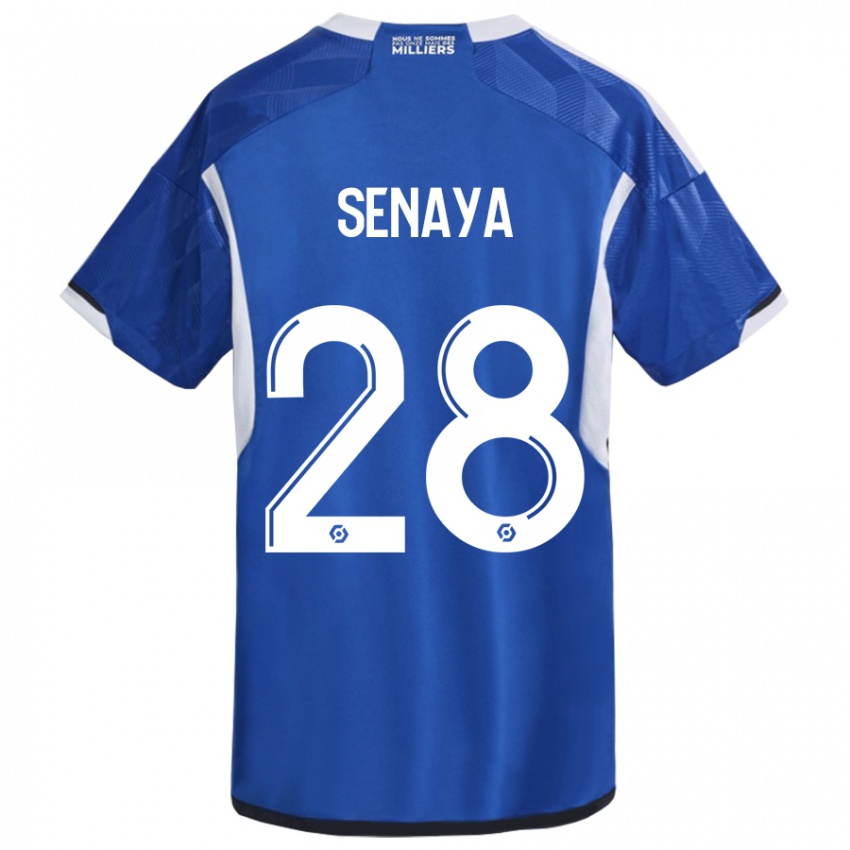 Damen Marvin Senaya #28 Blau Heimtrikot Trikot 2023/24 T-Shirt Belgien