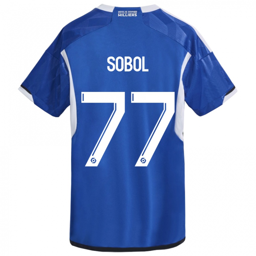 Damen Eduard Sobol #77 Blau Heimtrikot Trikot 2023/24 T-Shirt Belgien