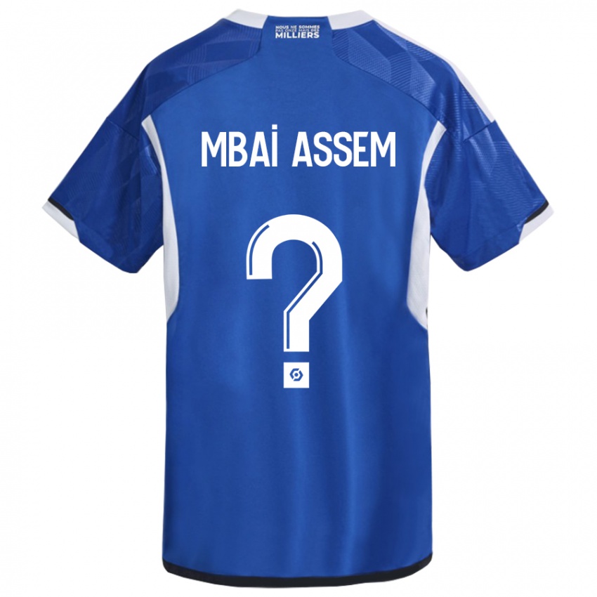 Damen Chris Mbaï-Assem #0 Blau Heimtrikot Trikot 2023/24 T-Shirt Belgien