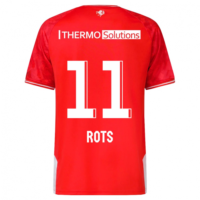 Damen Daan Rots #11 Rot Heimtrikot Trikot 2023/24 T-Shirt Belgien