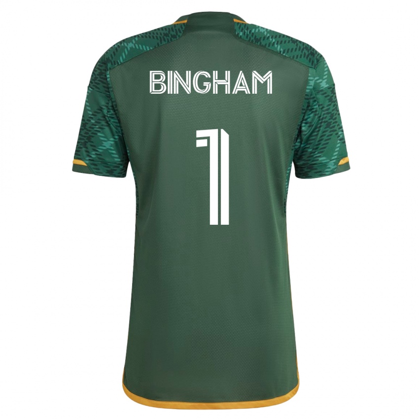 Damen David Bingham #1 Grün Heimtrikot Trikot 2023/24 T-Shirt Belgien