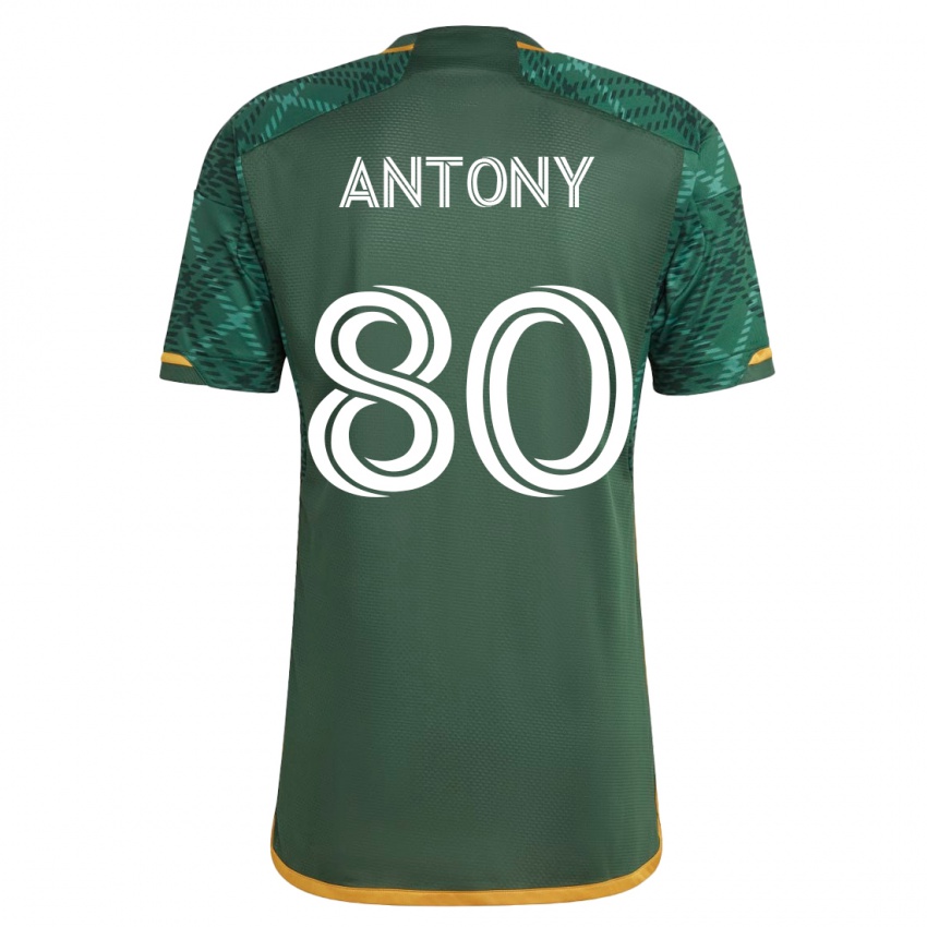 Damen Antony #80 Grün Heimtrikot Trikot 2023/24 T-Shirt Belgien