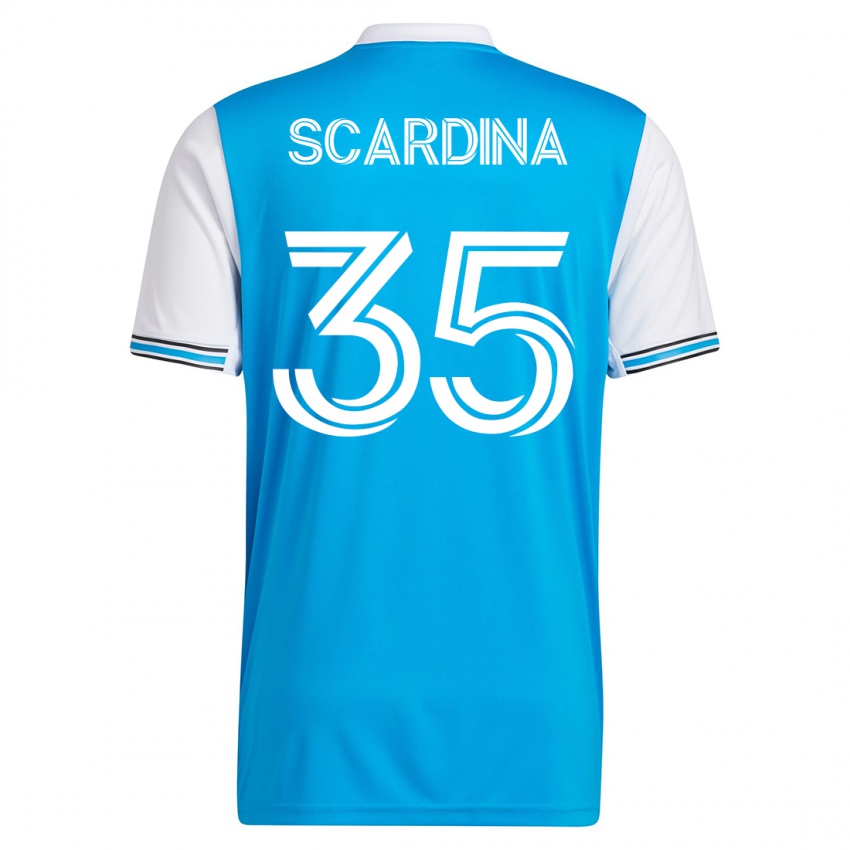 Damen Nick Scardina #35 Blau Heimtrikot Trikot 2023/24 T-Shirt Belgien