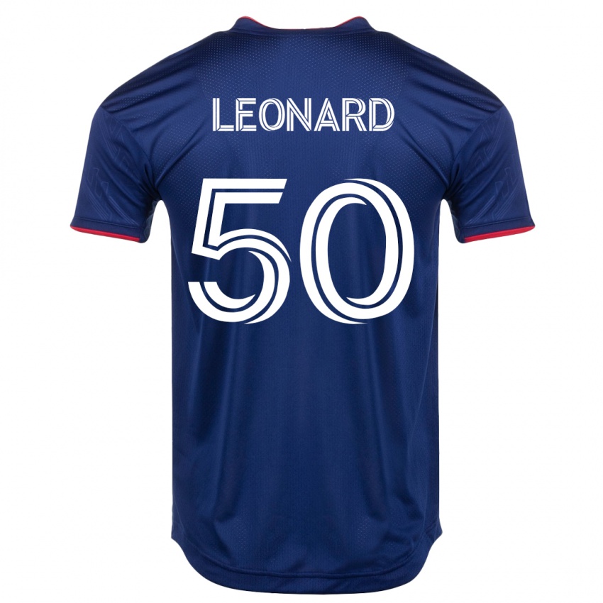 Dames Eric Leonard #50 Marine Thuisshirt Thuistenue 2023/24 T-Shirt België