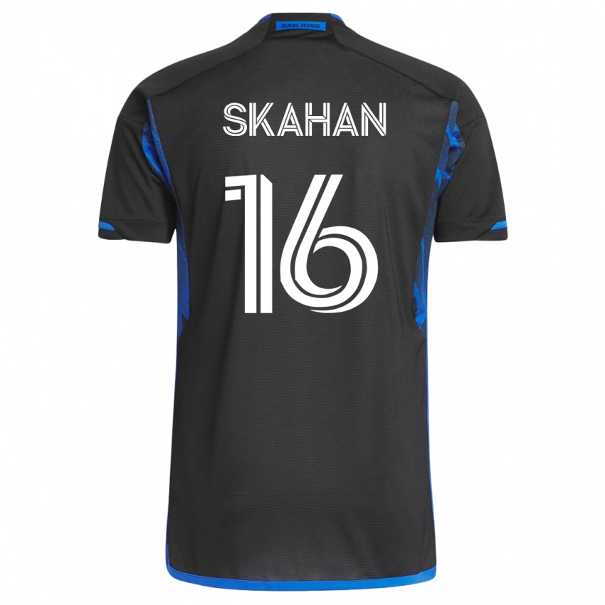 Dames Jack Skahan #16 Blauw Zwart Thuisshirt Thuistenue 2023/24 T-Shirt België