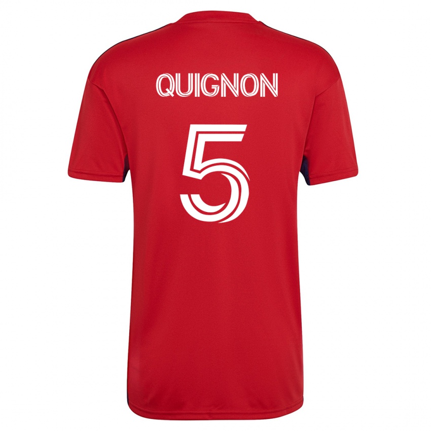Damen Facundo Quignón #5 Rot Heimtrikot Trikot 2023/24 T-Shirt Belgien