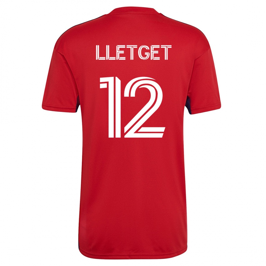 Dames Sebastian Lletget #12 Rood Thuisshirt Thuistenue 2023/24 T-Shirt België