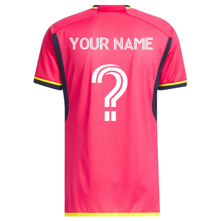 Dames Uw Naam #0 Roze Thuisshirt Thuistenue 2023/24 T-Shirt België