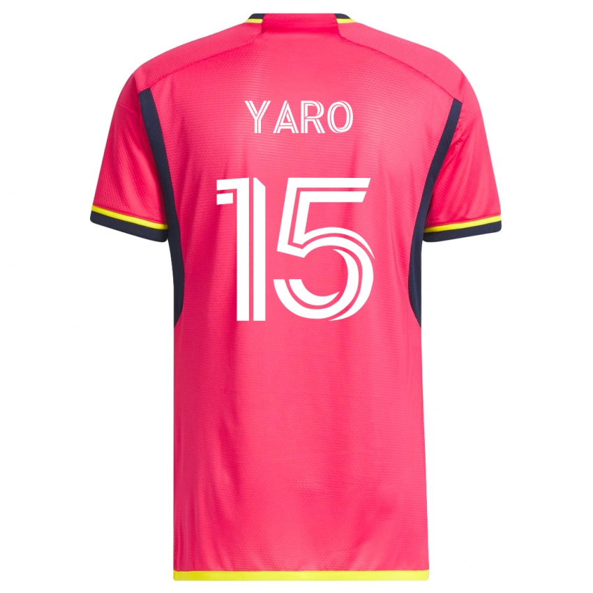Dames Joshua Yaro #15 Roze Thuisshirt Thuistenue 2023/24 T-Shirt België