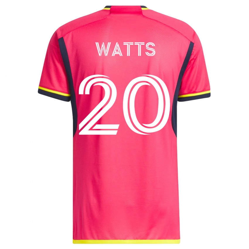 Damen Akil Watts #20 Rosa Heimtrikot Trikot 2023/24 T-Shirt Belgien