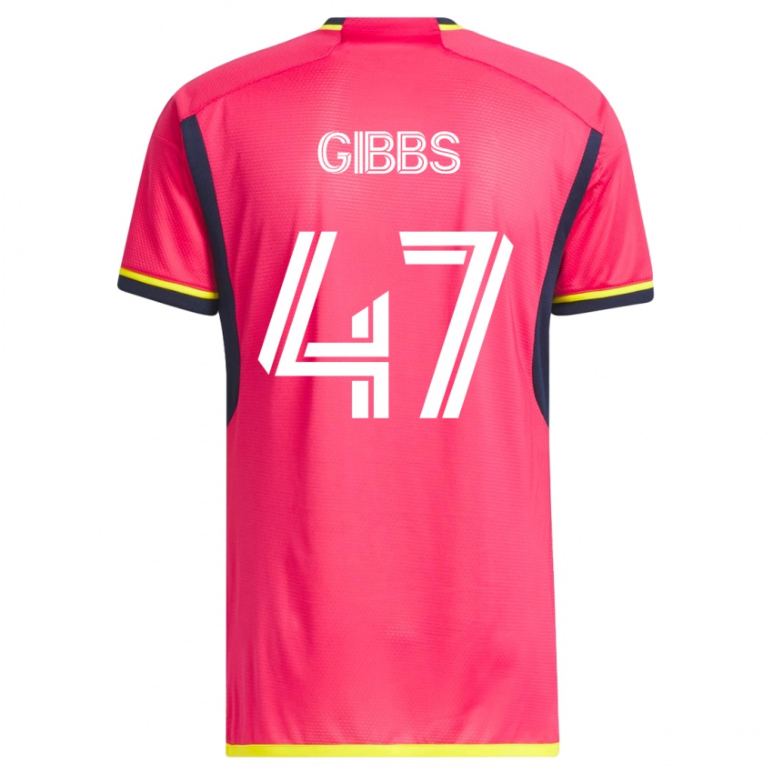 Dames Ryley Gibbs #47 Roze Thuisshirt Thuistenue 2023/24 T-Shirt België