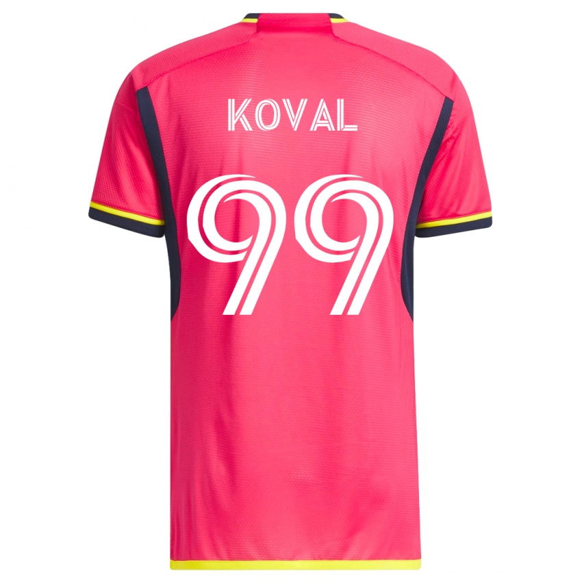 Dames Stanislav Koval #99 Roze Thuisshirt Thuistenue 2023/24 T-Shirt België