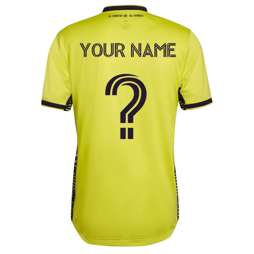 Dames Uw Naam #0 Geel Thuisshirt Thuistenue 2023/24 T-Shirt België