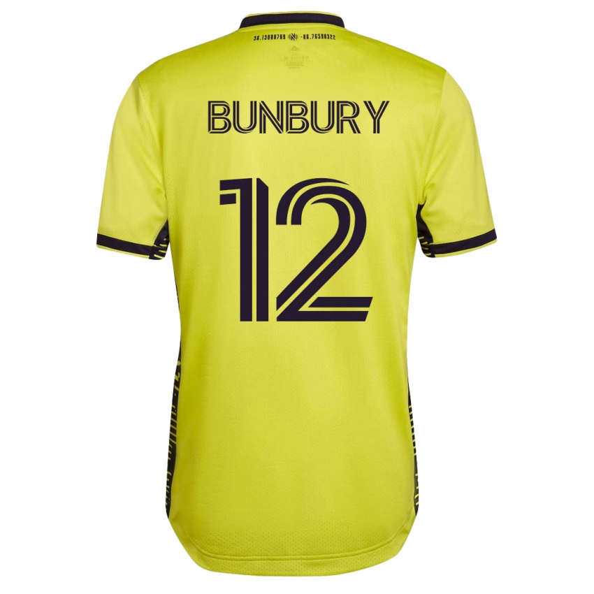 Damen Teal Bunbury #12 Gelb Heimtrikot Trikot 2023/24 T-Shirt Belgien