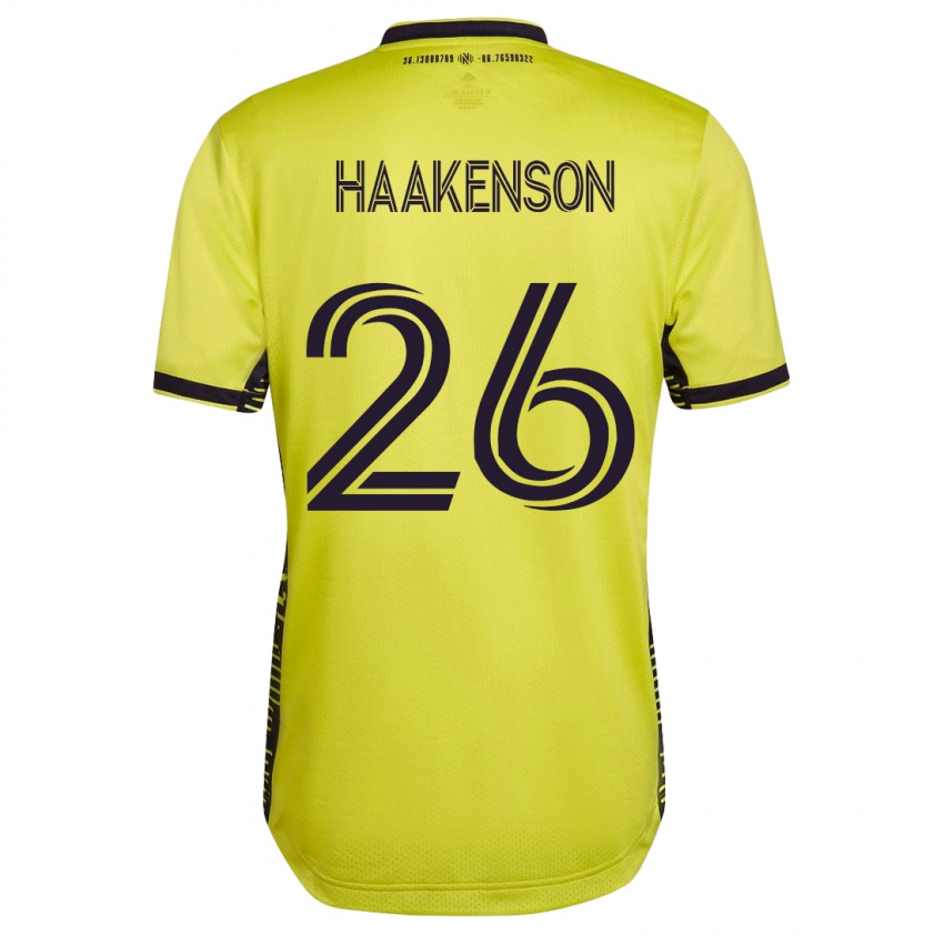 Damen Luke Haakenson #26 Gelb Heimtrikot Trikot 2023/24 T-Shirt Belgien