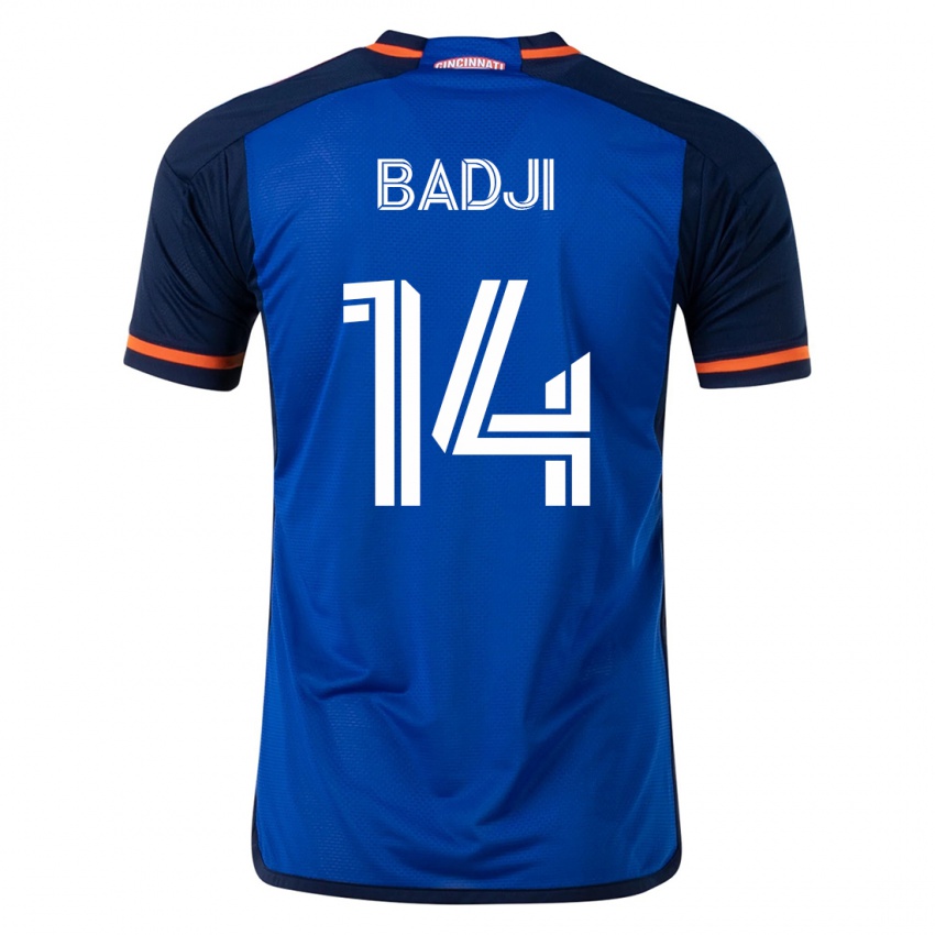 Dames Dominique Badji #14 Blauw Thuisshirt Thuistenue 2023/24 T-Shirt België