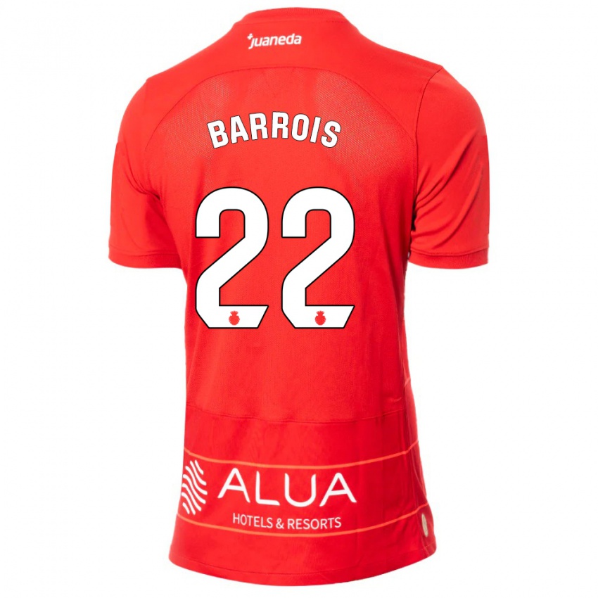 Dames Eliott Barrois #22 Rood Thuisshirt Thuistenue 2023/24 T-Shirt België
