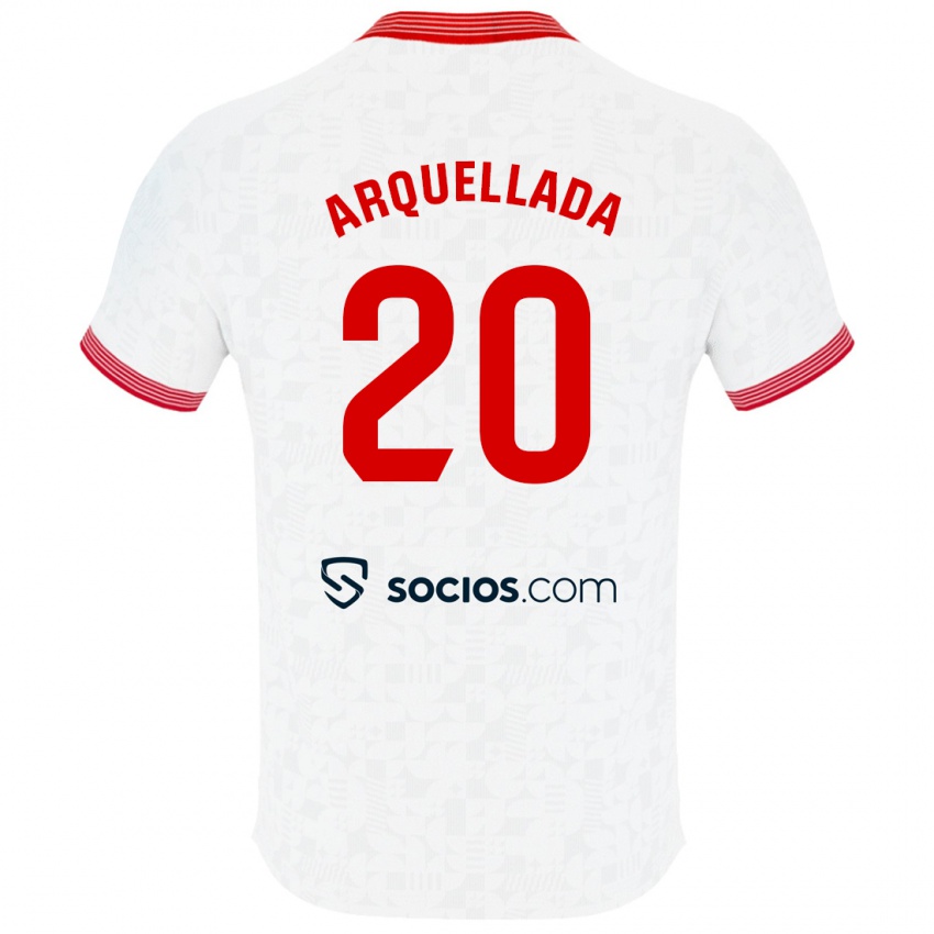 Dames Álvaro Arquellada #20 Wit Thuisshirt Thuistenue 2023/24 T-Shirt België