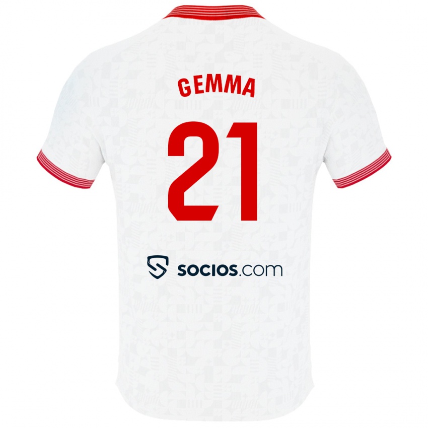 Dames Gemma Gili Giner #21 Wit Thuisshirt Thuistenue 2023/24 T-Shirt België