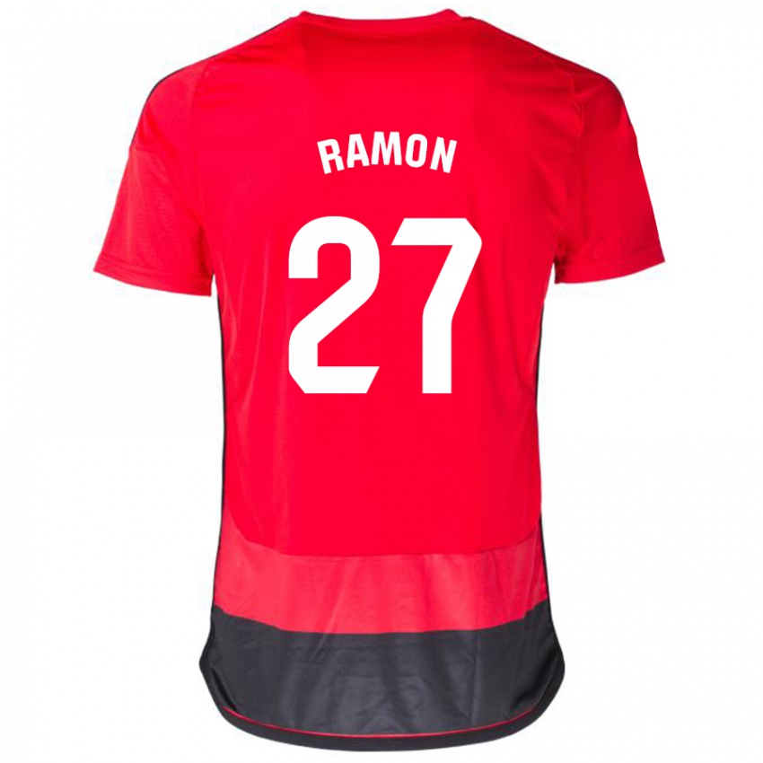 Damen Pablo Ramón #27 Rot Schwarz Heimtrikot Trikot 2023/24 T-Shirt Belgien