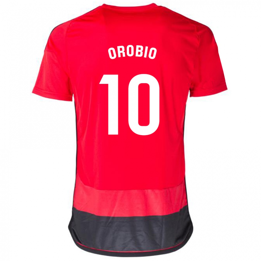 Dames Ekhiotz Orobio #10 Rood Zwart Thuisshirt Thuistenue 2023/24 T-Shirt België