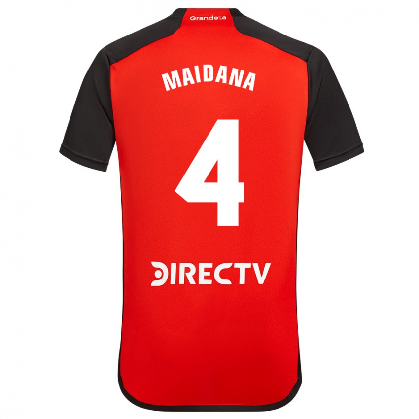 Damen Jonatan Maidana #4 Rot Auswärtstrikot Trikot 2023/24 T-Shirt Belgien