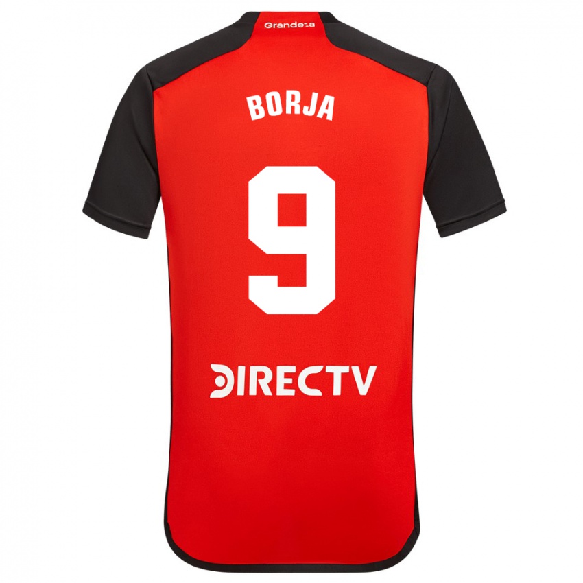 Dames Miguel Borja #9 Rood Uitshirt Uittenue 2023/24 T-Shirt België