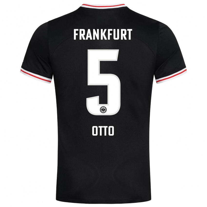 Damen Fynn Otto #5 Schwarz Auswärtstrikot Trikot 2023/24 T-Shirt Belgien