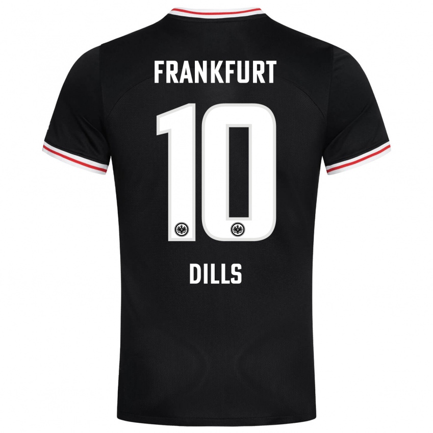 Damen Marvin Dills #10 Schwarz Auswärtstrikot Trikot 2023/24 T-Shirt Belgien