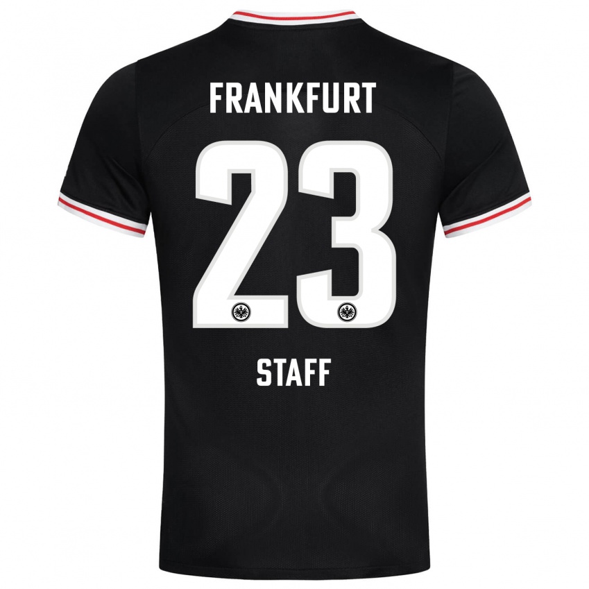 Damen Alexander Staff #23 Schwarz Auswärtstrikot Trikot 2023/24 T-Shirt Belgien