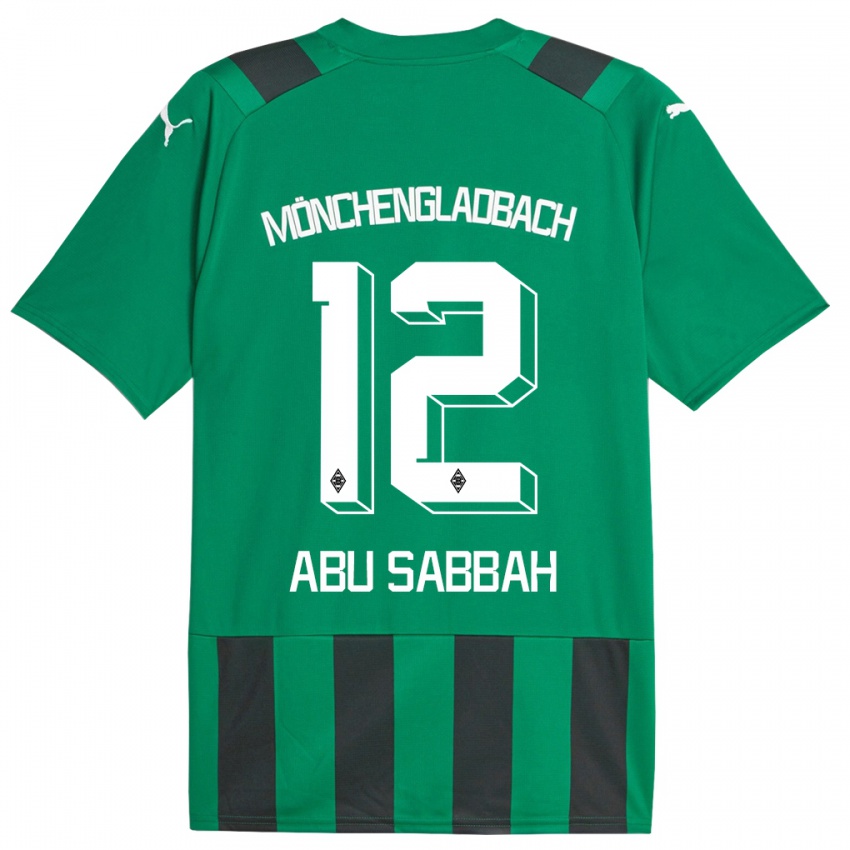 Damen Sarah Abu Sabbah #12 Schwarz Grün Auswärtstrikot Trikot 2023/24 T-Shirt Belgien