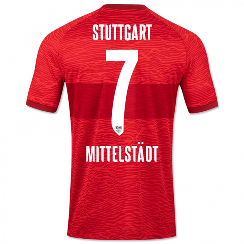 Damen Maximilian Mittelstädt #7 Rot Auswärtstrikot Trikot 2023/24 T-Shirt Belgien