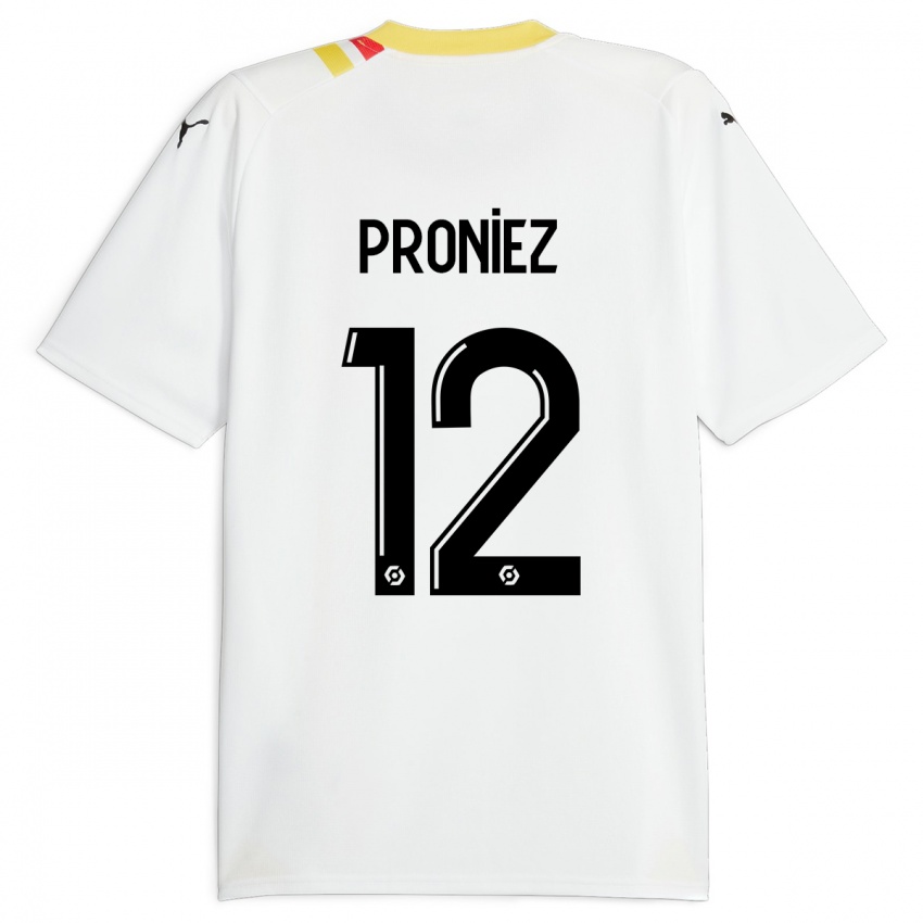 Damen Fany Proniez #12 Schwarz Auswärtstrikot Trikot 2023/24 T-Shirt Belgien
