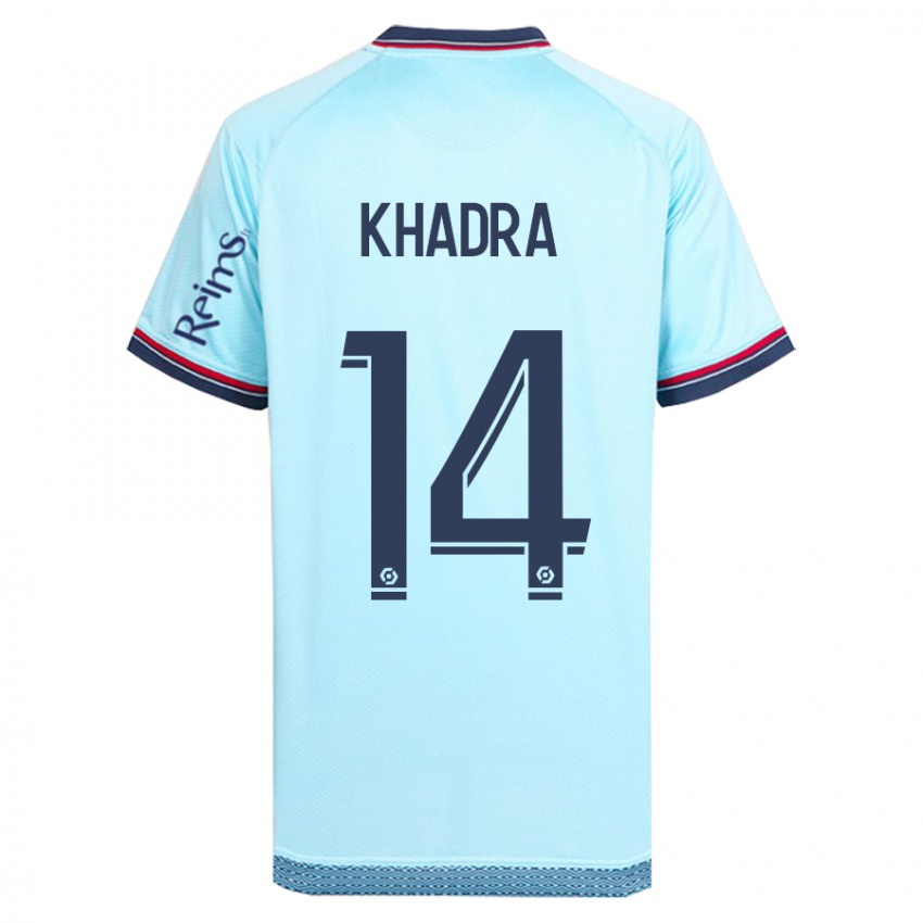 Damen Reda Khadra #14 Himmelblau Auswärtstrikot Trikot 2023/24 T-Shirt Belgien