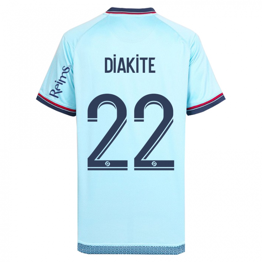 Damen Oumar Diakité #22 Himmelblau Auswärtstrikot Trikot 2023/24 T-Shirt Belgien