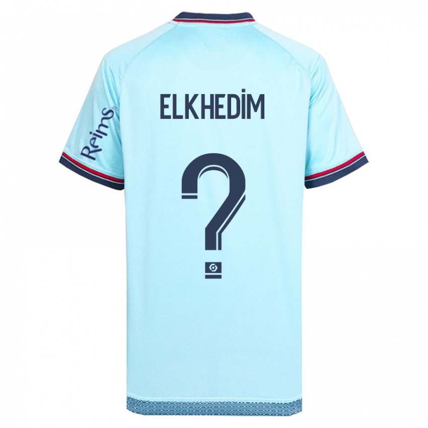 Dames Abdenoor Elkhedim #0 Hemelsblauw Uitshirt Uittenue 2023/24 T-Shirt België