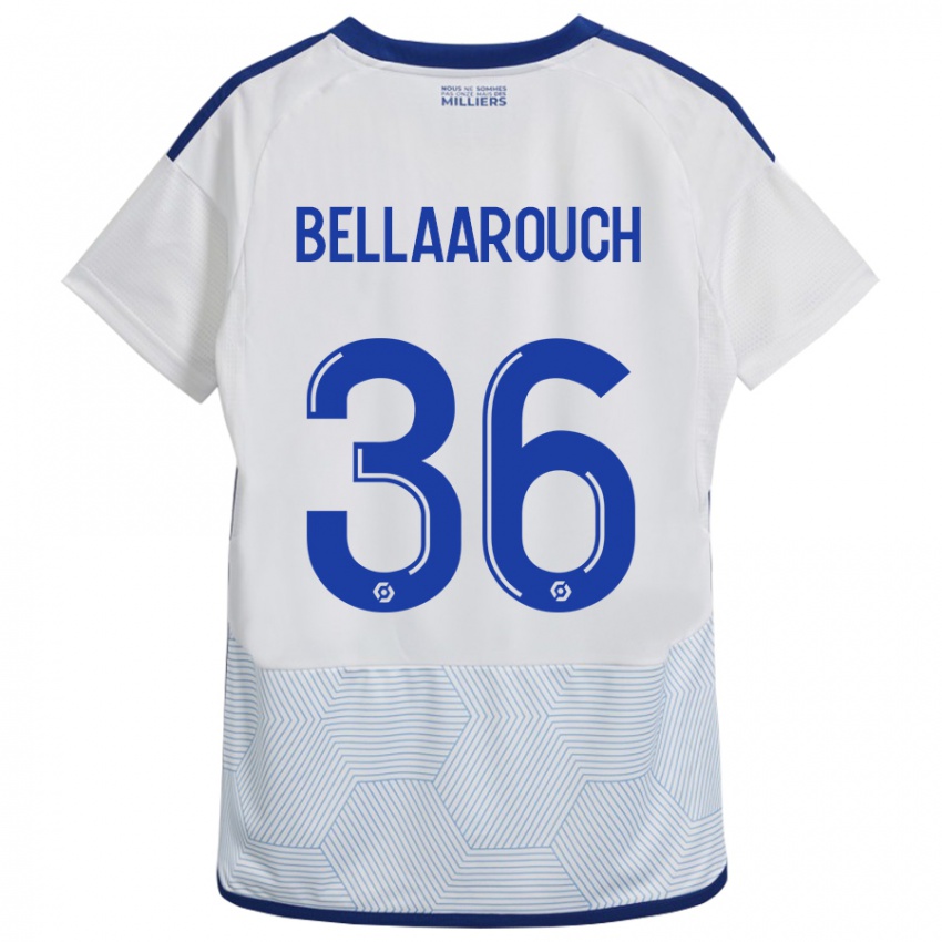 Damen Alaa Bellaarouch #36 Weiß Auswärtstrikot Trikot 2023/24 T-Shirt Belgien