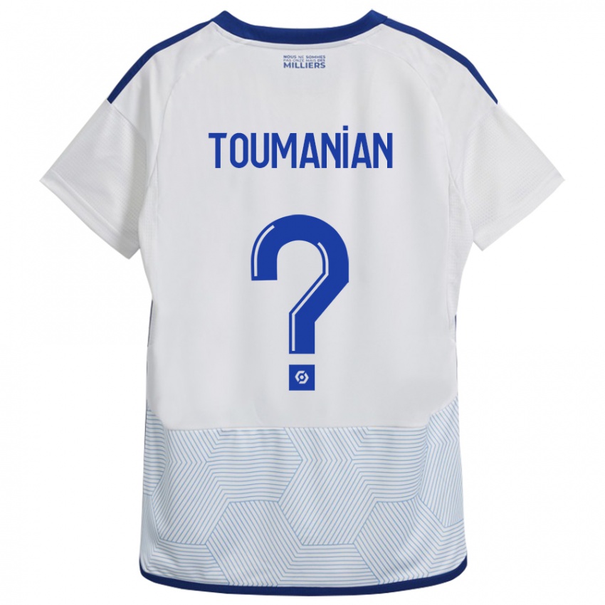 Damen Anthony Toumanian #0 Weiß Auswärtstrikot Trikot 2023/24 T-Shirt Belgien