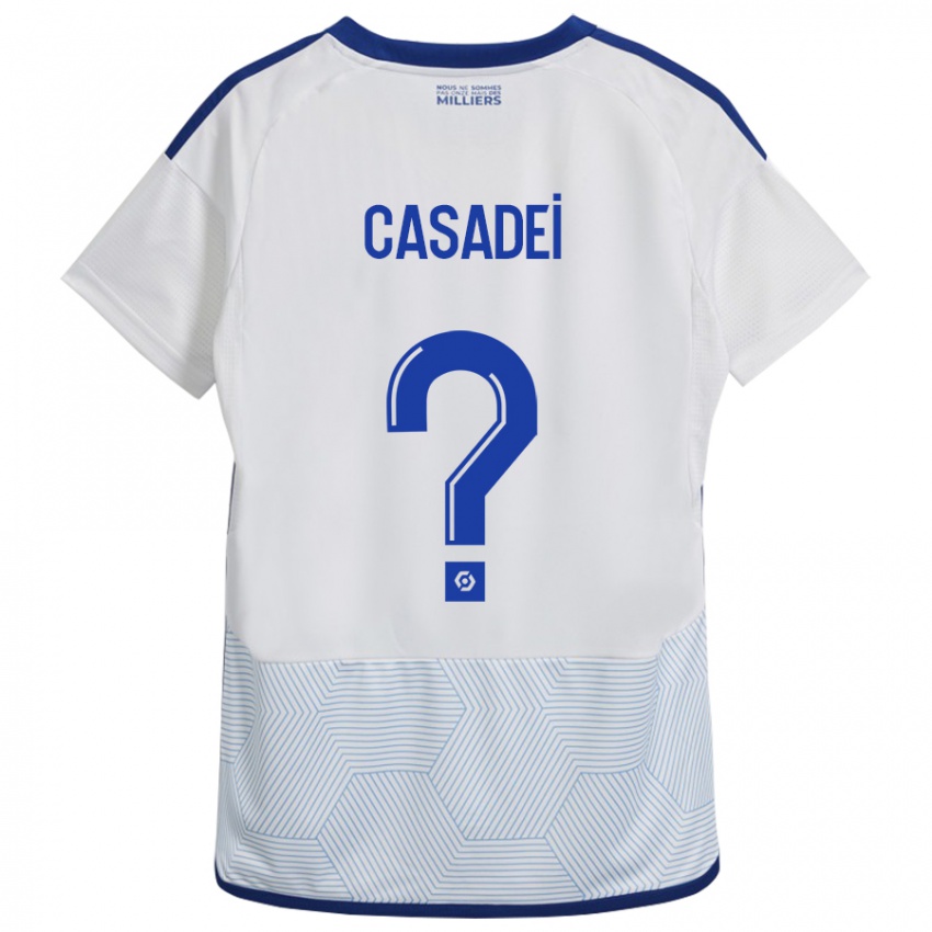 Damen Alexis Casadei #0 Weiß Auswärtstrikot Trikot 2023/24 T-Shirt Belgien