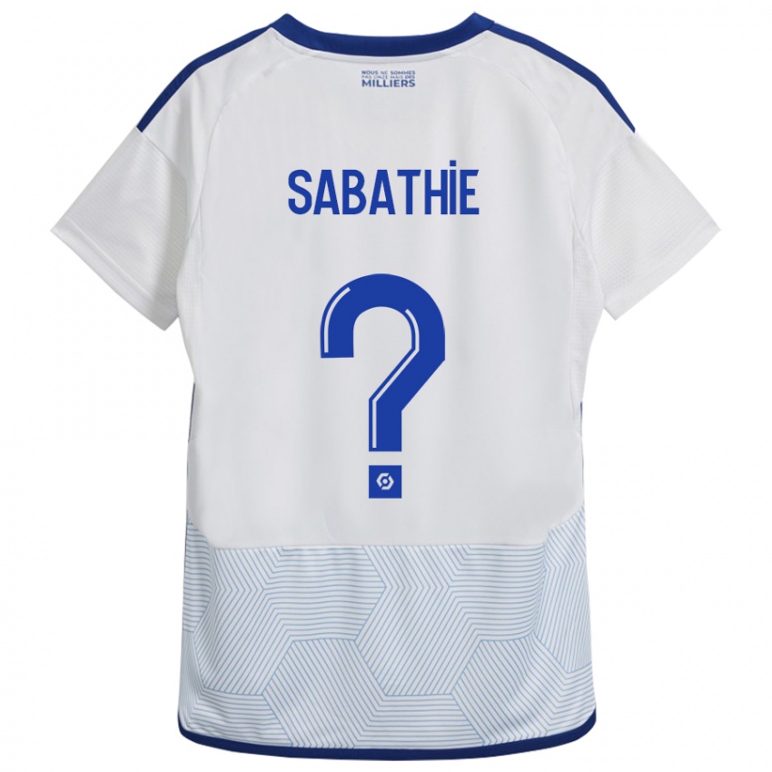 Damen Gabin Sabathié #0 Weiß Auswärtstrikot Trikot 2023/24 T-Shirt Belgien