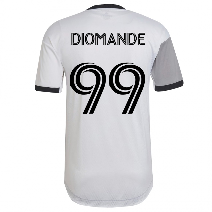 Dames Adama Diomande #99 Wit Uitshirt Uittenue 2023/24 T-Shirt België