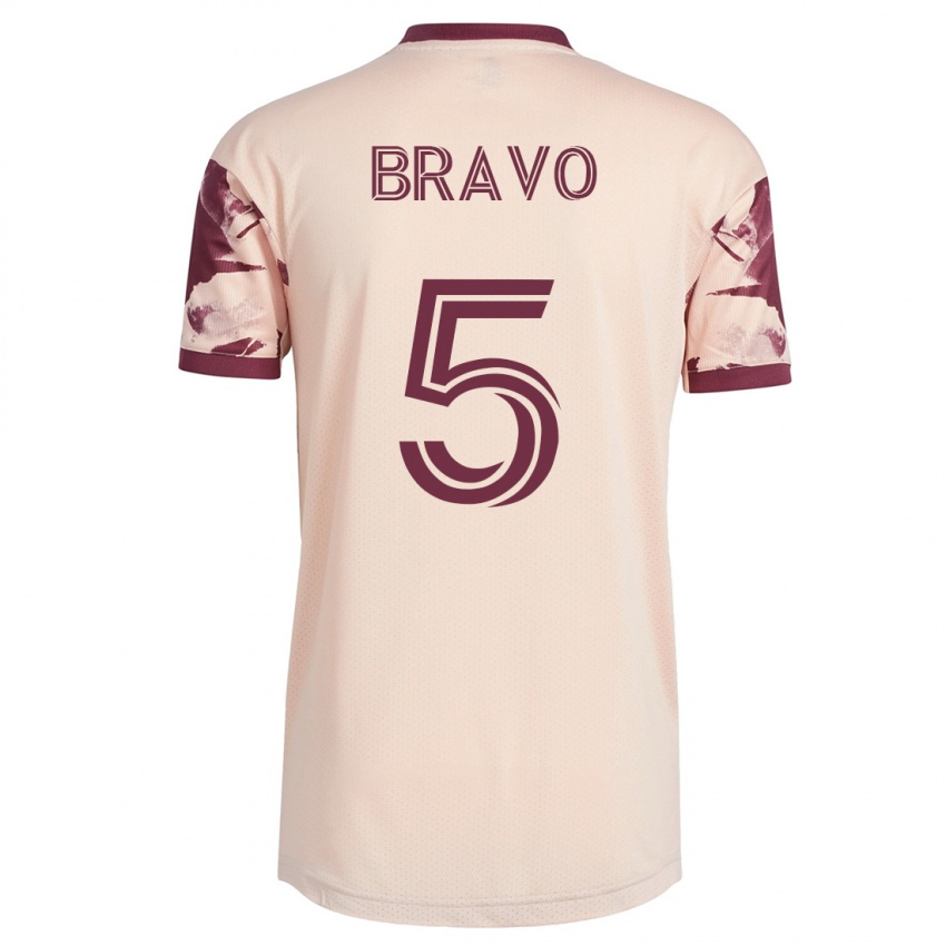 Damen Claudio Bravo #5 Cremefarben Auswärtstrikot Trikot 2023/24 T-Shirt Belgien
