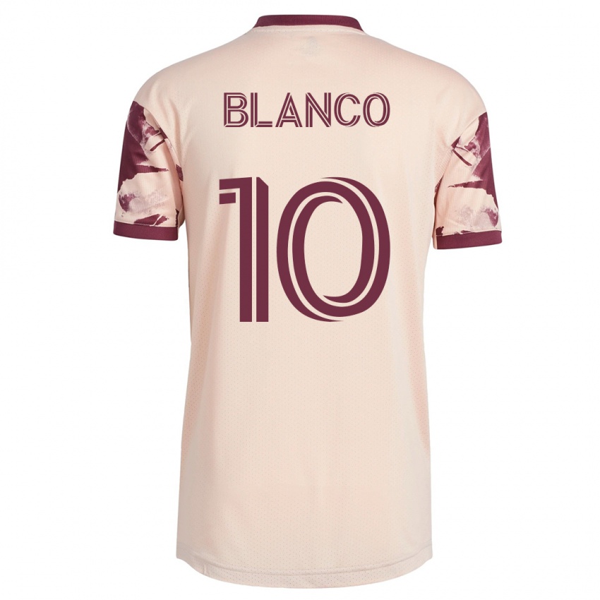 Damen Sebastián Blanco #10 Cremefarben Auswärtstrikot Trikot 2023/24 T-Shirt Belgien