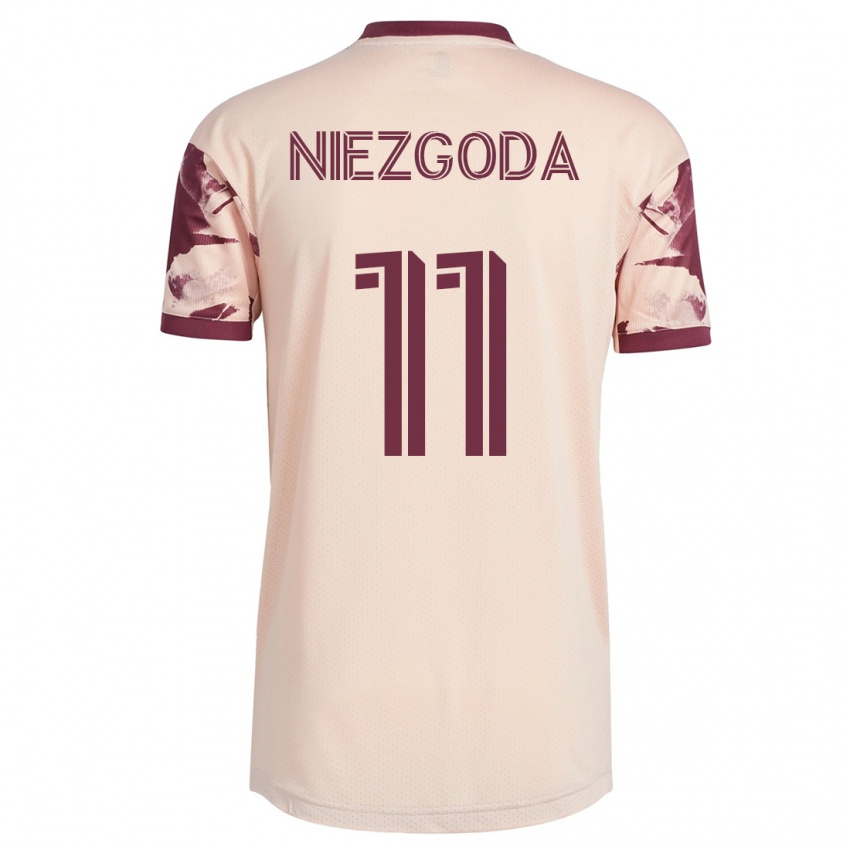 Damen Jaroslaw Niezgoda #11 Cremefarben Auswärtstrikot Trikot 2023/24 T-Shirt Belgien