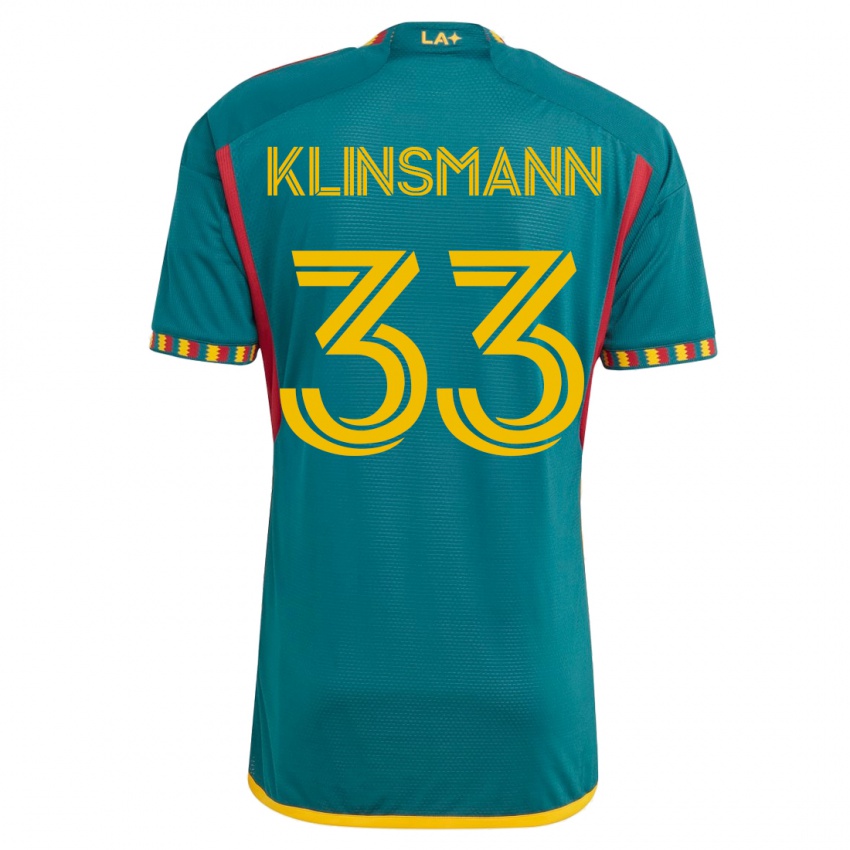 Femme Maillot Jonathan Klinsmann #33 Vert Tenues Extérieur 2023/24 T-Shirt Belgique
